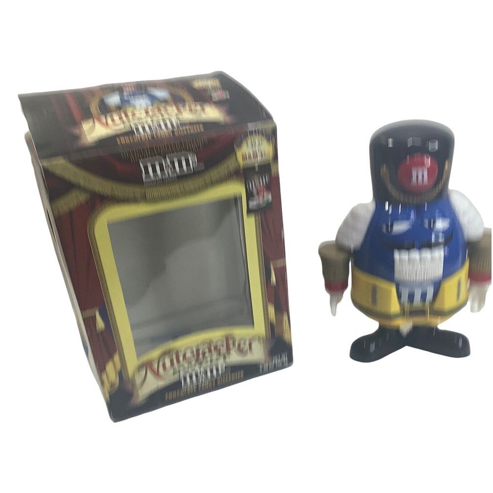 M&M's Nutcracker Sweet Chocolate Candy Dispenser Blue Limited Edition  M‎ & M